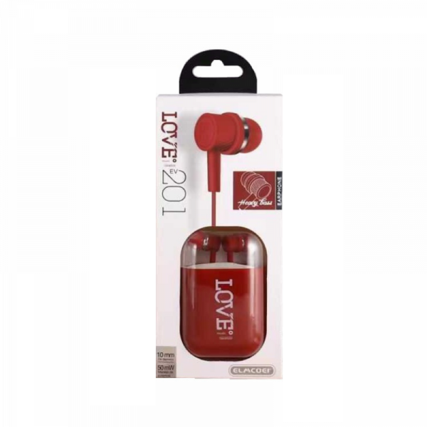 Ενσύρματα ακουστικά - EV-201 - 202012 - Red