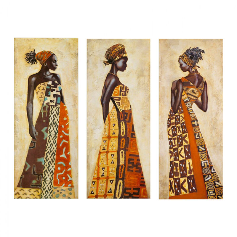 ΠΙΝΑΚΑΣ ΤΡΙΠΤΥΧΟ MDF AFRICAN STYLE WOMEN FB97204.03 60X0