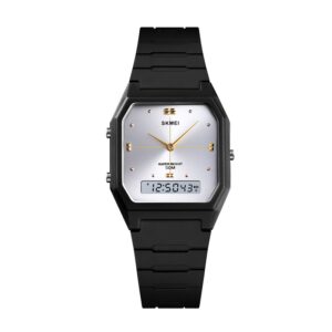 Ψηφιακό/αναλογικό ρολόι χειρός – Skmei - 1604 - Black/White