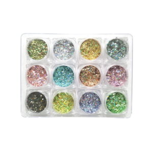 Σετ Glitter νυχιών Nail Art - Παλέτα - Glitter DJ - 12pcs - 910570