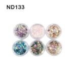 Σετ Glitter νυχιών Nail Art - ND133 - 6pcs - 910563