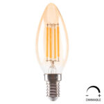 ΛΑΜΠΤΗΡΑΣ LED FILAMENT 4W E14 3000K ΧΡΥΣΟ DIMMABLE FB94048.02