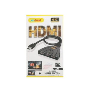 HDMI switch 3 θύρες σε 1. Διαθέτει τρεις εισόδους και μια έξοδο HDMI και μεταφέρει βίντεο υψηλής ευκρίνειας