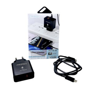 Treqa 35W Σούπερ γρήγορος φορτιστής κινητού με θύρα USB-C και καλώδιο δεδομένων Type-C CH-639 - PD+QC Fast charger