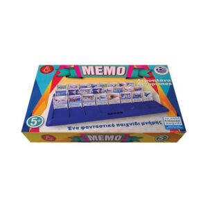 Το memo είναι ένα παιχνίδι που εξασκεί την μνήμη και την παρατηρητικότητα. Ψυχαγωγεί διδάσκοντας και προτείνει την ομαδικότητα. Προτεινόμενη ηλικία: 5+ ετών Διάσταση κουτιού: 27