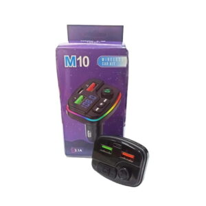 Πομπός αυτοκινήτου φορτιστής MP3 Player M10 RGB 7χρώματα – Wireless car kit