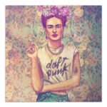 Πίνακας σε καμβά "Frida Punk" Megapap ψηφιακής εκτύπωσης 60x60x3εκ.