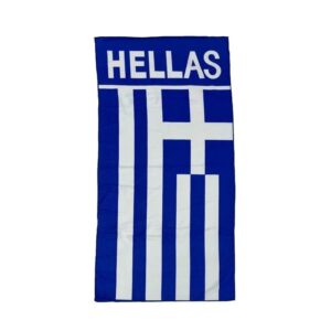 Πετσέτα θαλάσσης με την Ελληνική σημαία Hellas