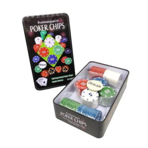 Σετ 100 Μάρκες Πόκερ Σε Μεταλλικό Κουτί - Professional poker chips