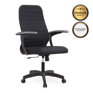 Καρέκλα γραφείου Melani Megapap με διπλό ύφασμα Mesh χρώμα μαύρο 66