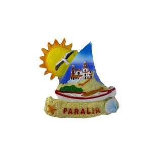 Tουριστικό μαγνητάκι Souvenir – Σετ 12pcs - Resin Magnet - Paralia - 678102