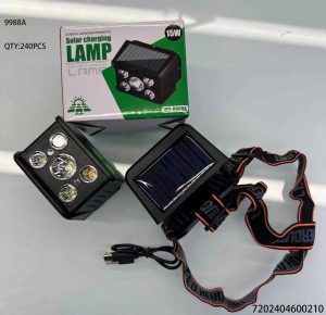 Φακός κεφαλής LED με ηλιακό πάνελ - FA-9988A - 460021