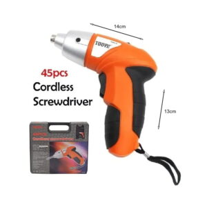 Tuoye – Cordless Screwdriver Tool Set. Ελαφριά κατασκευή με συρόμενο διακόπτη προς τα εμπρός/πίσω