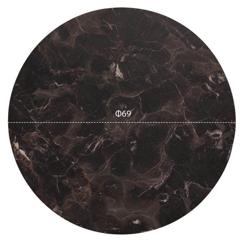 ΕΠΙΦΑΝΕΙΑ ΤΡΑΠΕΖΙΟΥ HPL FB95842.14 BROWN MARBLE Φ69 εκ. ΠΑΧΟΥΣ 12mm. - Image 2