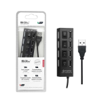 Αντάπτορας USB Hub με 4 θύρες και διακόπτες - 404P - 45cm - 095943