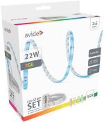 Avide LED Ταινία Blister 12V 22W RGB 2x5m με Έλεγχο Μουσικής + IR Τηλεχειριστήριο