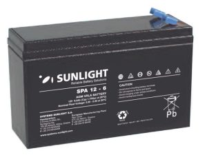 Sunlight Μολύβδου 12V 6A Μακρόστενη