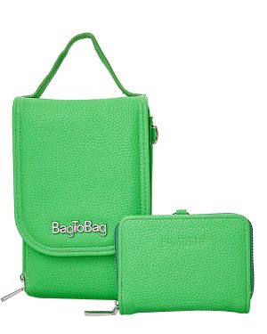 BAG TO BAG Τσάντα χειρός MTY-11883 - Πράσινο ΓΥΝΑΙΚΕΙΕΣ ΤΣΑΝΤΕΣ > FALL- WINTER 2025 > Τσάντες Χιαστί - Γυναικείες Τσάντες