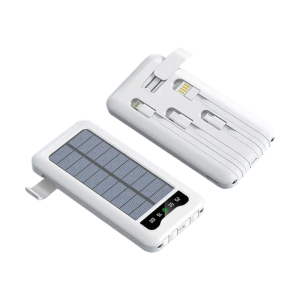 Powerbank με ηλιακό πάνελ - 4in1 - 10.000mah - KJ495 - 810378 - White