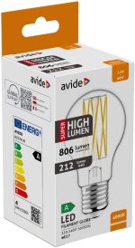 Avide LED Filament Κοινή  3.8W E27 Λευκό 4000K Super Υψηλής Φωτεινότητας