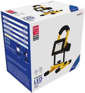 Avide LED Προβολέας Επαναφορτιζόμενος 20W Ψυχρό 6400K