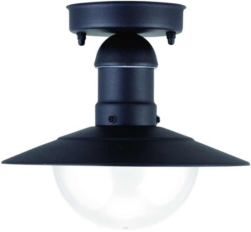 Avide Outdoor Ceiling Lamp Imperial 1xE27 IP44 Black