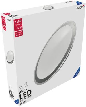 Avide LED Μοντέρνα Πλαφονιέρα Οροφής Ares 24W 430*90mm Ψυχρό 6400K