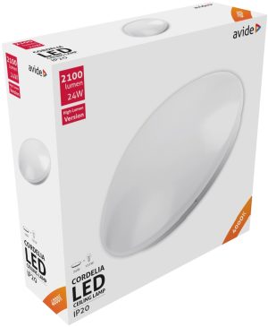 Avide LED Μοντέρνα Πλαφονιέρα Οροφής Cordelia 24W 380*110.0mm Λευκό 4000K