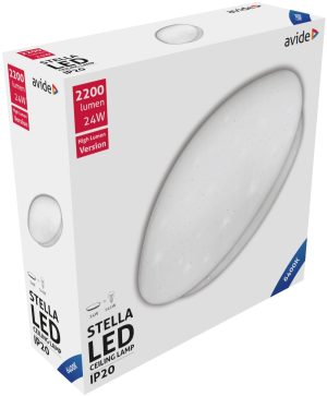 Avide LED Μοντέρνα Πλαφονιέρα Οροφής Stella (Starry) 24W 380*110.0mm Ψυχρό 6400Κ