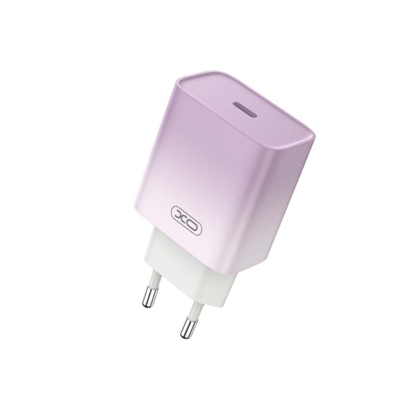 XO CE18 USB-C Φορτιστής Γρήγορης Φόρτισης EU 30W (Μωβ)