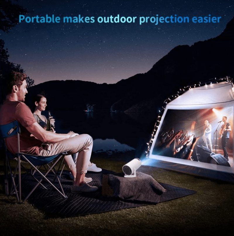 Portable Projector 4K Projector HD με Wi-Fi και Ενσωματωμένα Ηχεία Λευκός