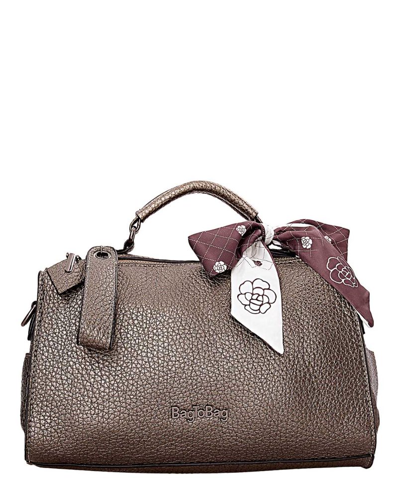 BAG TO BAG Τσάντα χειρός ZL-02911 - Bronze ΓΥΝΑΙΚΕΙΕΣ ΤΣΑΝΤΕΣ > FALL- WINTER 2025 > Τσάντες Χειρός - Γυναικείες Τσάντες