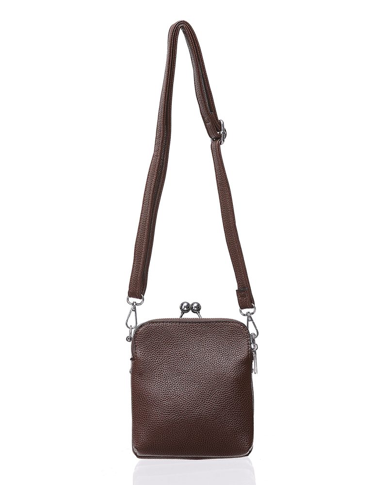 Τσάντα χιαστί KX-2415 - Καφέ BAG TO BAG - Image 3