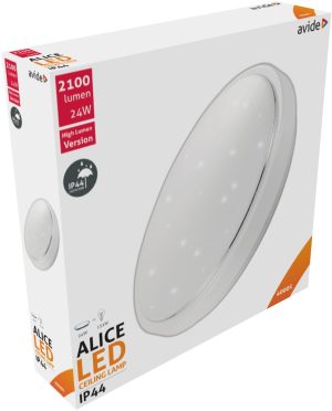 Avide LED Ceiling Lamp Oyster IP44 Alice 24W 380*110mm NW 4000K