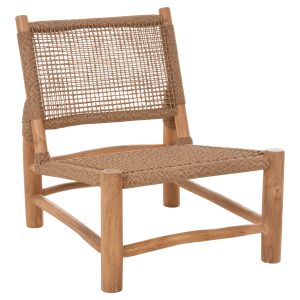 ΚΑΡΕΚΛΑ FB95986 ΞΥΛΟ TEAK ΣΕ ΦΥΣΙΚΟ ΚΑΙ ΣΥΝΘΕΤΙΚΟ RATTAN 63x77x77Υεκ.