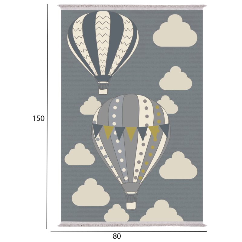 ΠΑΙΔΙΚΟ ΧΑΛΙ ΜΕ ΚΡΟΣΙΑ ΑΕΡΟΣΤΑΤΑ ΜΠΛΕ FB97678.23 80Χ150 εκ. - Image 2