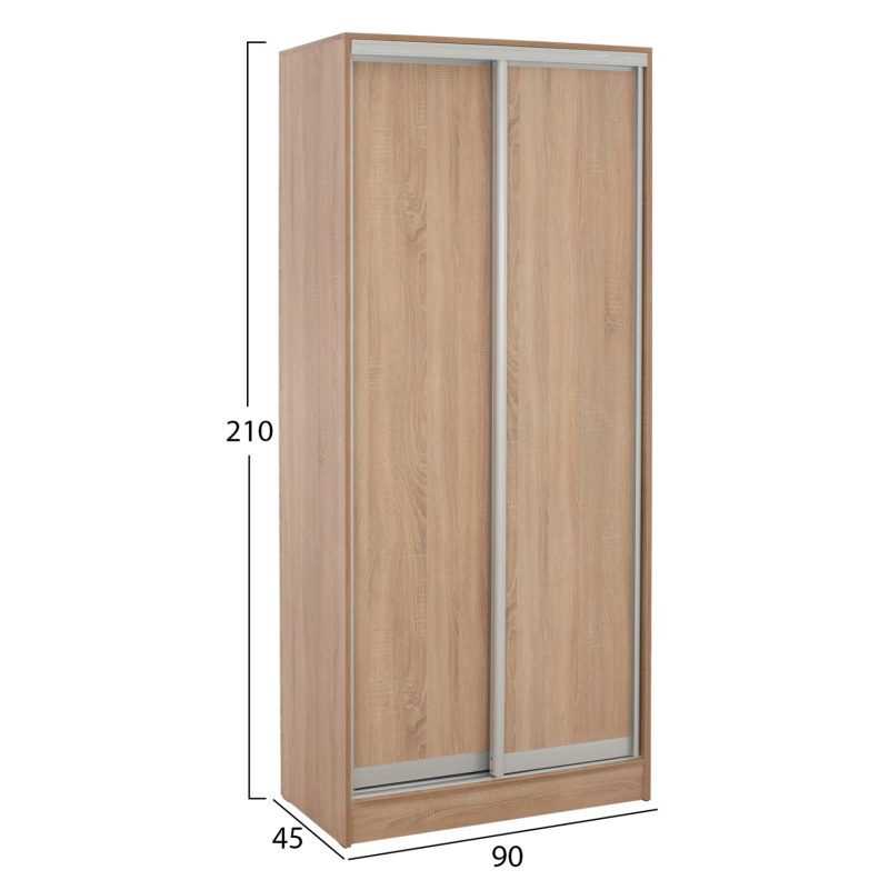 ΝΤΟΥΛΑΠΑ ΣΥΡΟΜΕΝΗ ΜΕΛΑΜΙΝΗΣ 90x45x210Yεκ. SONAMA OAK 2ΦΥΛΛΗ FB92436.01 - Image 2