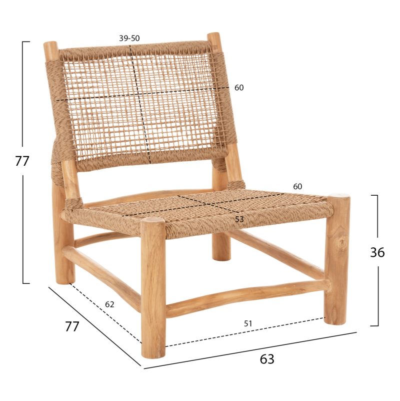 ΣΑΛΟΝΙ ΕΞΩΤ. ΧΩΡΟΥ 4ΤΜΧ FB911957 ΜΑΣΙΦ TEAK-ΣΥΝΘ.RATTAN-ΦΥΣΙΚΟ - Image 2