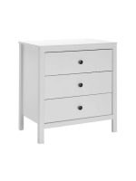 Συρταριέρα French Megapap χρώμα λευκό 73x47x81εκ.