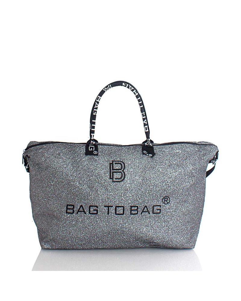 BAG TO BAG Τσάντα ώμου- σάκος με Glitter - DD441 - Ανθρακί ΓΥΝΑΙΚΕΙΕΣ ΤΣΑΝΤΕΣ > SPRING - SUMMER 2025 > Τσάντες Ωμου - Γυναικείες Τσάντες