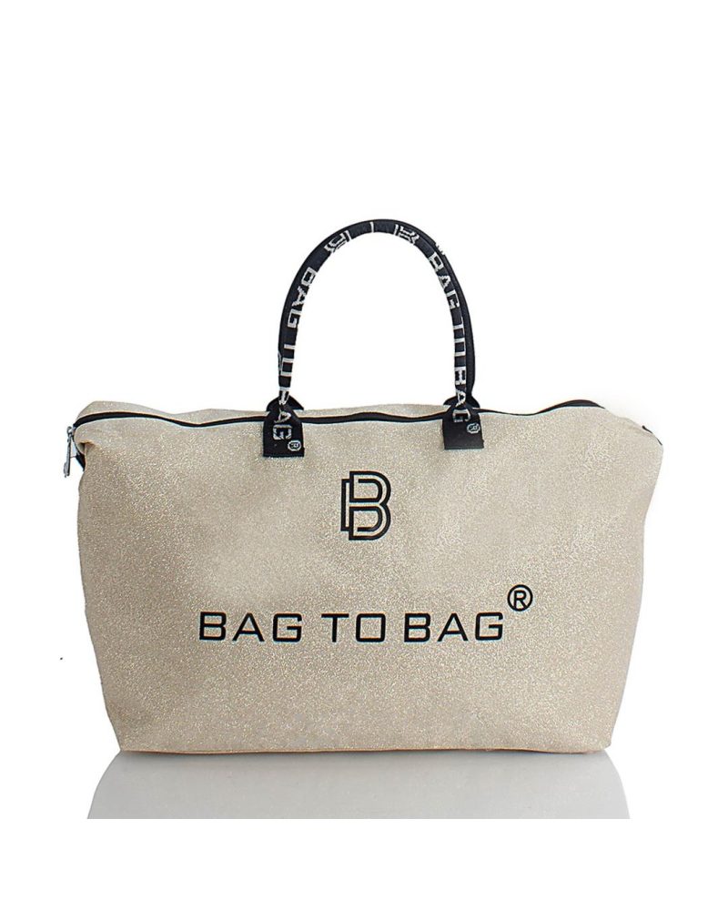 BAG TO BAG Τσάντα ώμου- σάκος με Glitter - DD441 - Χρυσό ΓΥΝΑΙΚΕΙΕΣ ΤΣΑΝΤΕΣ > SPRING - SUMMER 2025 > Τσάντες Ωμου - Γυναικείες Τσάντες