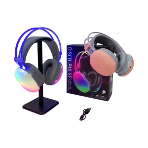 Ασύρματα ακουστικά Bluetooth LED - Headphones - PG580 - RGB - 212058 - Pink