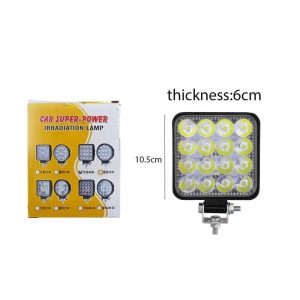 Προβολέας αυτοκινήτου Τετράγωνο 16LED 48W 6.5cm – Car Super-power Square LED