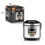 RAF Ηλεκτρικός Πολυμάγειρας Rice Cooker 5L 700W με Αντικολλητικό Μπολ και 12 Προγράμματα R.178 - Rice Cooker 89060