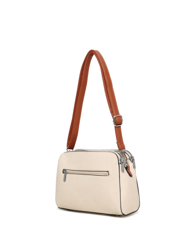 Τσάντα χιαστί AK9001 - Μπέζ BAG TO BAG - Image 3