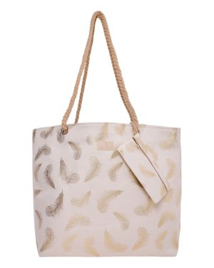 BAG TO BAG Τσάντα θαλάσσης 9602 - Σαμπανιζέ SPRING - SUMMER 2025 > Τσάντες Θαλάσσης - Γυναικείες Τσάντες