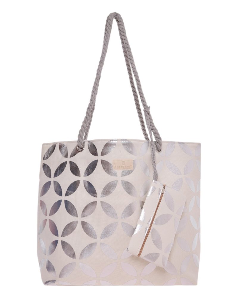 BAG TO BAG Τσάντα θαλάσσης 9629 - Ασημί SPRING - SUMMER 2025 > Τσάντες Θαλάσσης - Γυναικείες Τσάντες