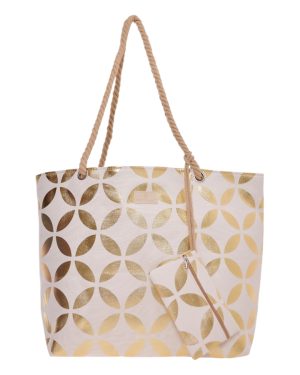 BAG TO BAG Τσάντα θαλάσσης 9629 - Χρυσό SPRING - SUMMER 2025 > Τσάντες Θαλάσσης - Γυναικείες Τσάντες