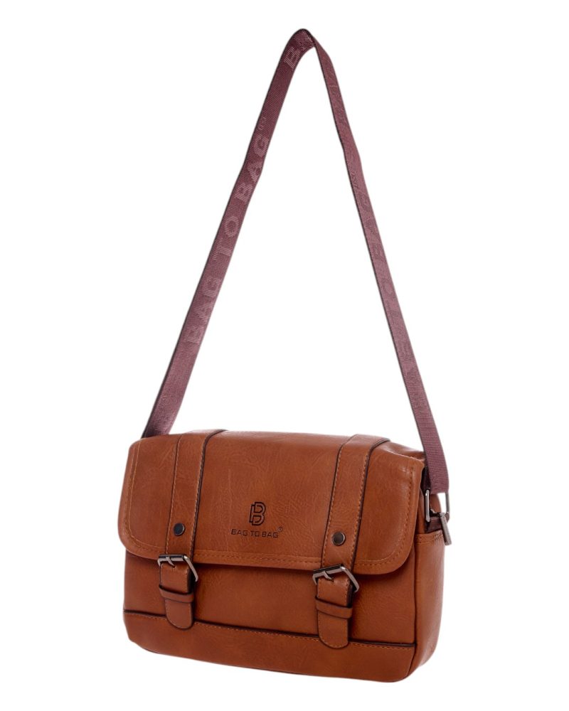 Τσαντάκι χιαστί MD-202 - Κάμελ BAG TO BAG - Image 2