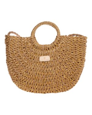 BAG TO BAG Ψάθινη Τσάντα χειρός CN25018 - Apricot ΓΥΝΑΙΚΕΙΕΣ ΤΣΑΝΤΕΣ > SPRING - SUMMER 2025 > Τσάντες Θαλάσσης - Γυναικείες Τσάντες > Τσάντες Χειρός - Γυναικείες Τσάντες